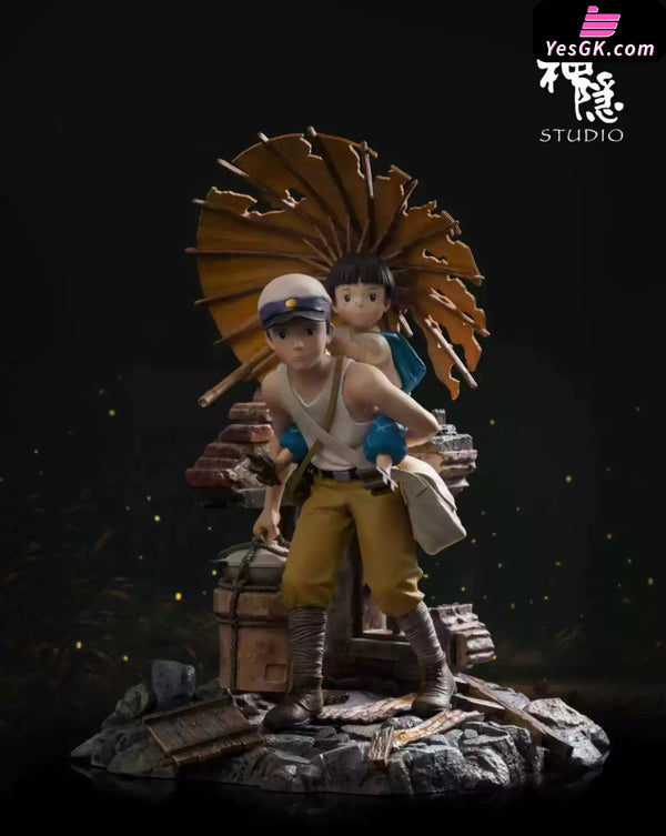 Grave of the Fireflies Silhouette Moments Series Glimmer Under a Broken Umbrella GK Statue - Shen Yin Studio [In-Stock]