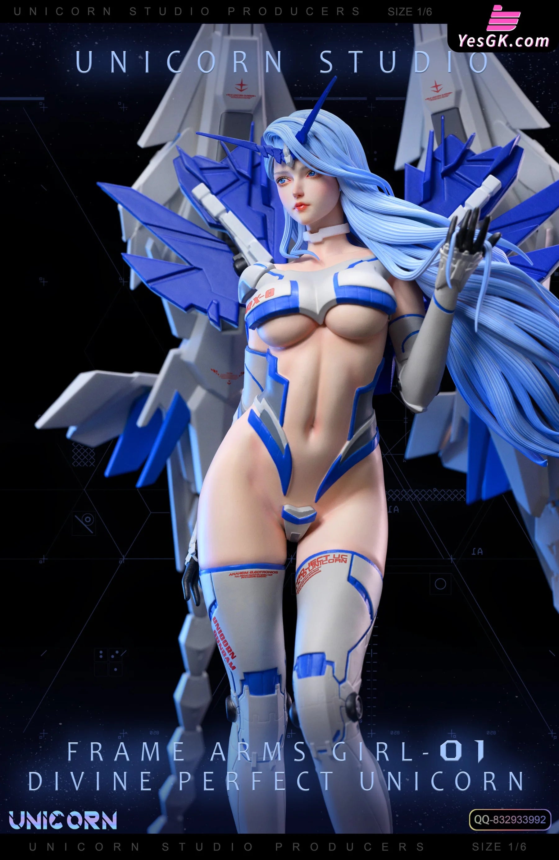 Gundam Series Mecha Girl 1St Edition Rx-0 Statue - Unicorn Studio [Pre-Order] Deposit / A Nsfw 18 +