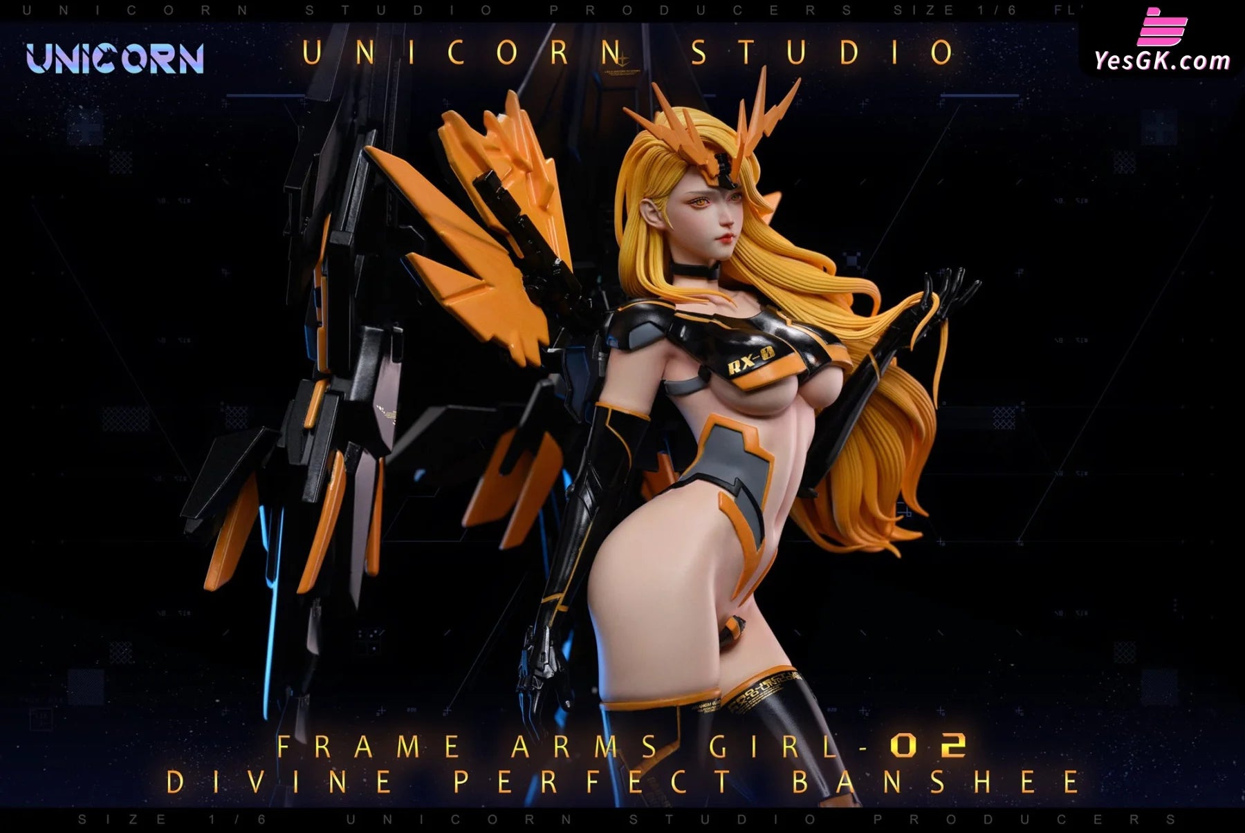 Gundam Series Mecha Girl 1St Edition Rx-0 Statue - Unicorn Studio [Pre-Order] Deposit / B Nsfw 18 +