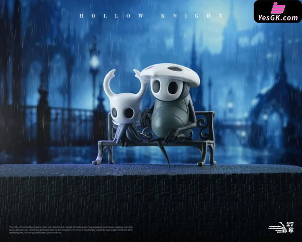 Hollow Knight The Knight & Quirrel in Quiet Rain Statue - 27abyss Studio