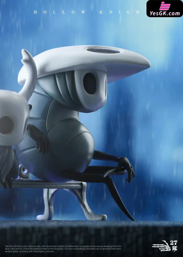 Hollow Knight The Knight & Quirrel in Quiet Rain Statue - 27abyss Studio