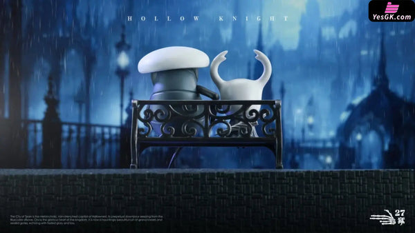 Hollow Knight The Knight & Quirrel in Quiet Rain Statue - 27abyss Studio