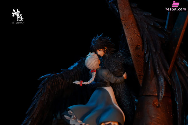 Howl’s Moving Castle Silhouette Moments Series Howl & Sophie Embrace Amidst the Flames GK Statue - Shen Yin Studio