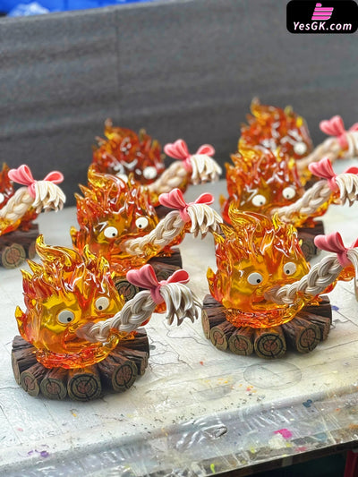 Howl’s Moving Castle Calcifer eating hair GK Statue Long Miao Studio [In Stock] Miyazaki Anime