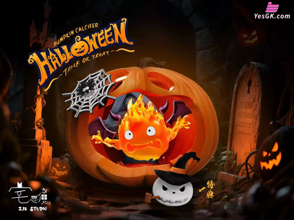 Howl’s Moving Castle Halloween Demon Pumpkin Calcifer GK Statue - ZJB Studio [Pre-Order] - Miyazaki Anime