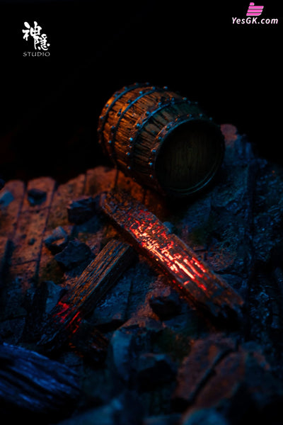 Howl’s Moving Castle Silhouette Moments Series Howl & Sophie Embrace Amidst the Flames GK Statue - Shen Yin Studio