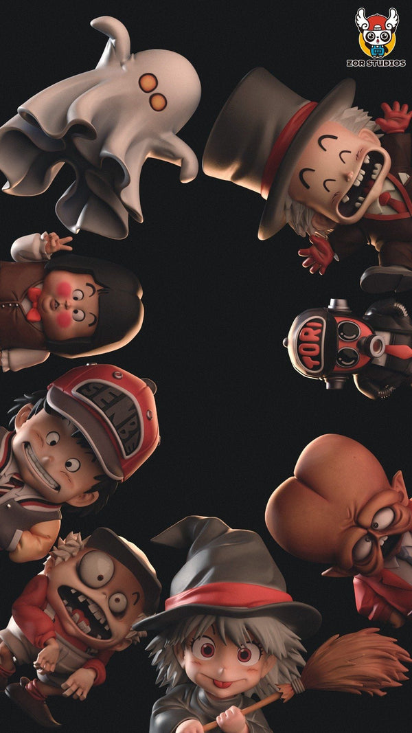 Dr. Slump Halloween Cover Pages Sitting in a Row #2 Arale GK Statue - ZOR Studio [Pre-Order]
