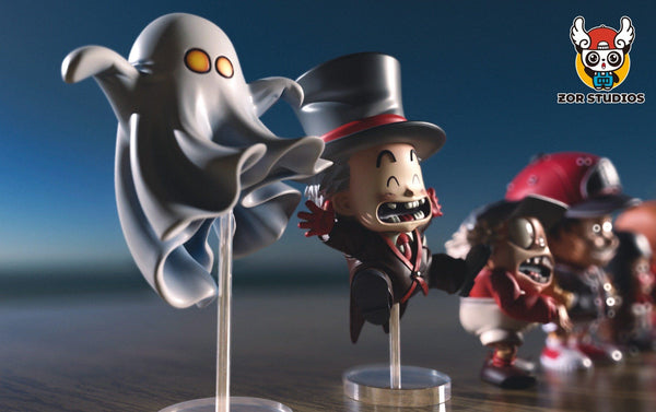 Dr. Slump Halloween Cover Pages Sitting in a Row #2 Arale GK Statue - ZOR Studio [Pre-Order]