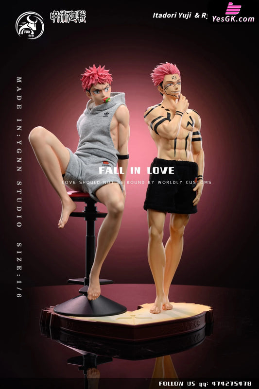 Jujutsu Kaisen Double Characters#1 Yuji Itadori Ryomen Sukuna Resin Statue - Ygnn Studio [Pre -