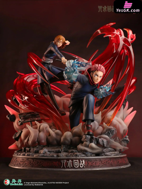 Jujutsu Kaisen Itadori Yuji Nobara Kugisaki: Black Flash Genuine Authorized Statue(Licensed) -