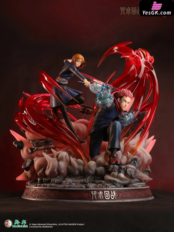 Jujutsu Kaisen Itadori Yuji Nobara Kugisaki: Black Flash Genuine Authorized Statue(Licensed) -