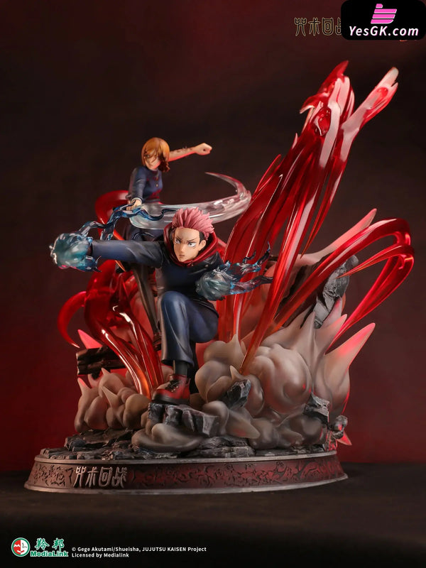 Jujutsu Kaisen Itadori Yuji Nobara Kugisaki: Black Flash Genuine Authorized Statue(Licensed) -