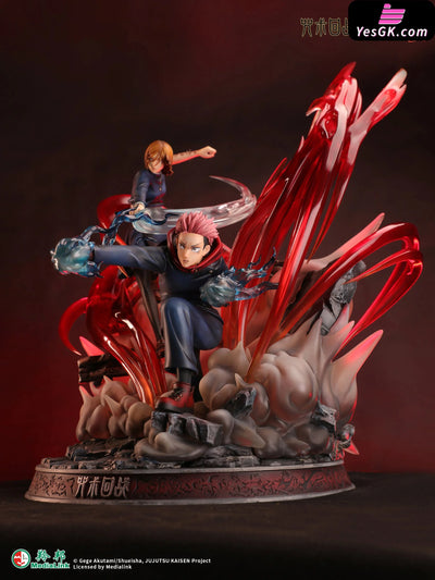 Jujutsu Kaisen Itadori Yuji Nobara Kugisaki: Black Flash Genuine Authorized Statue(Licensed) -