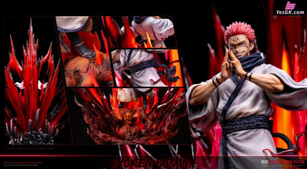 Jujutsu Kaisen Ryomen Sukuna Pink-haired Man with An Evil Smile GK Statue - Real world Studio [Pre-Order]