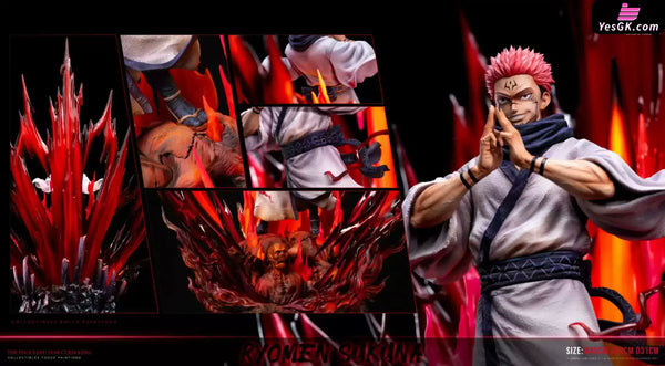 Jujutsu Kaisen Ryomen Sukuna Pink-haired Man with An Evil Smile GK Statue - Real world Studio [Pre-Order]