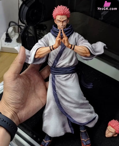 Jujutsu Kaisen Ryomen Sukuna Pink-haired Man with An Evil Smile GK Statue - Real world Studio [Pre-Order]