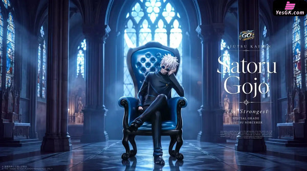 Jujutsu Kaisen Satoru Gojo on Blue Chair Statue - GO FIGURE Studio