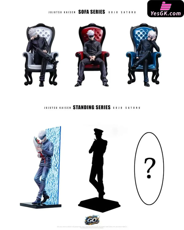 Jujutsu Kaisen Satoru Gojo on Blue Chair Statue - GO FIGURE Studio