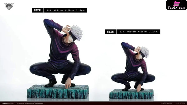 Jujutsu Kaisen Squatting Satoru Gojo Statue - Firefly Studio