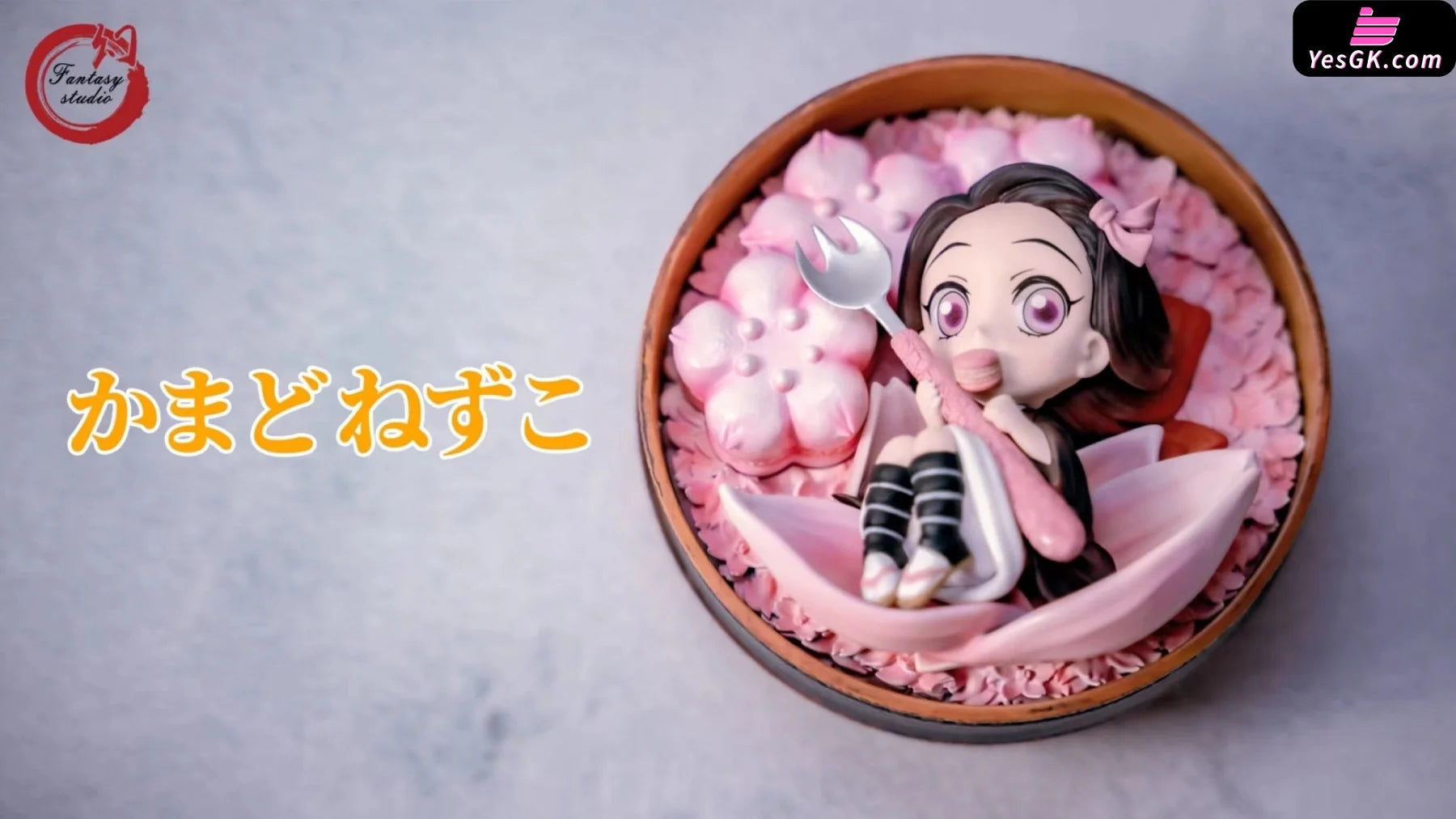 Kamado Nezuko Eating Macaron Resin Statue - Fantasy Studio [Pre-Order]