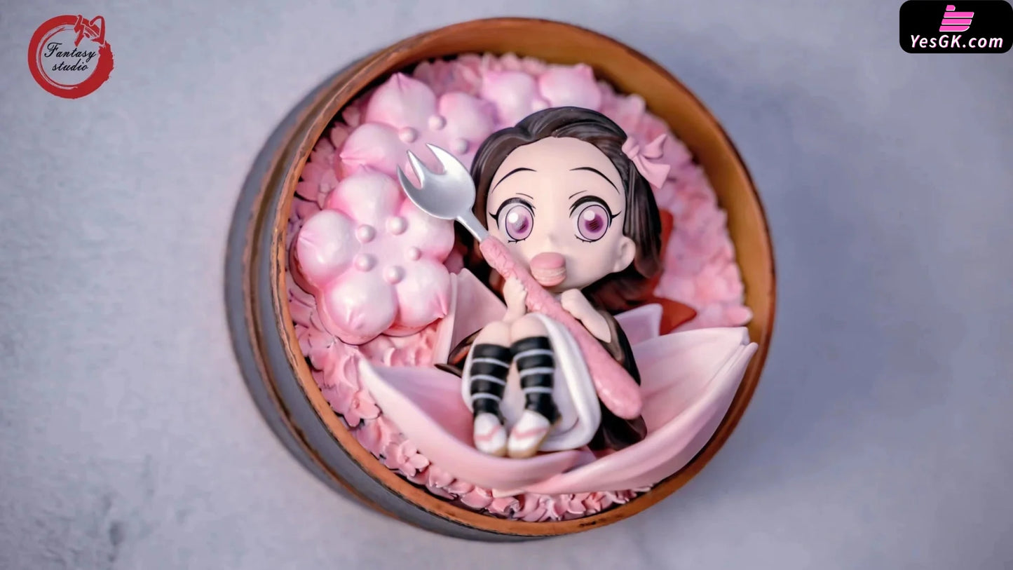 Kamado Nezuko Eating Macaron Resin Statue - Fantasy Studio [Pre-Order]