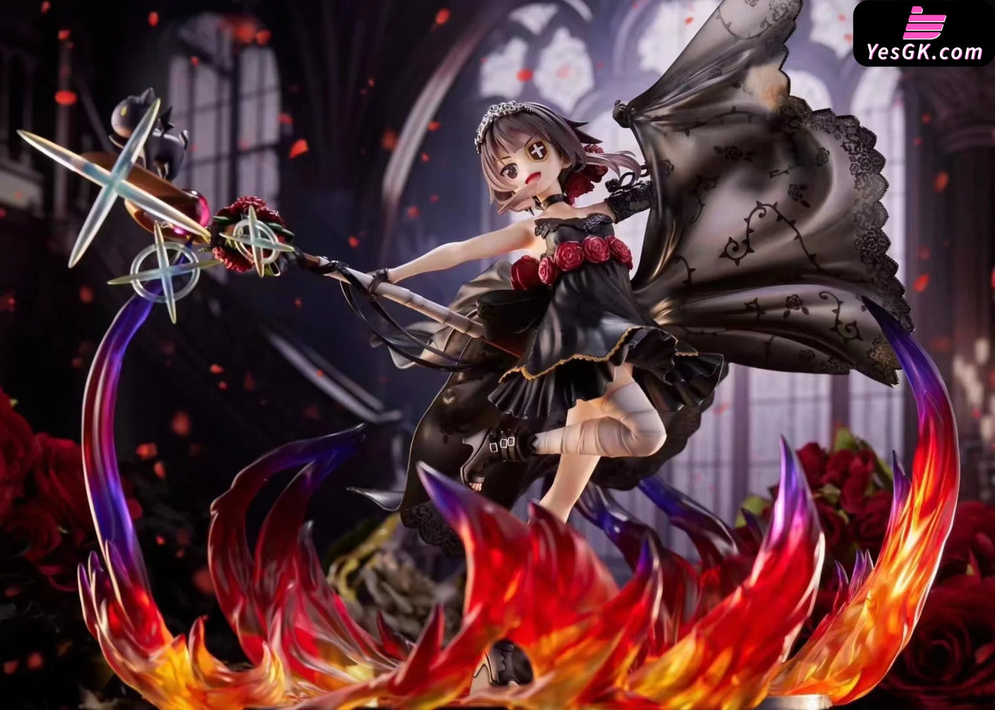 Konosuba: Gods Blessing On This Wonderful World! Megumin Inky Rose Dress Statue - F:nex Studio