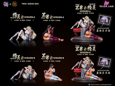 Kuroinu Twin Series 002 Kuroinu & Elf GK Statue - Dragon Studio & POP Studio [Pre-Order Closed] Others