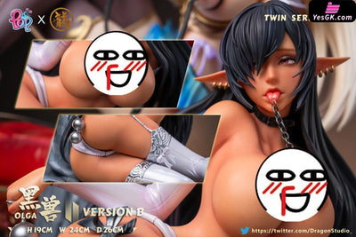 Kuroinu Twin Series 002 Kuroinu & Elf GK Statue - Dragon Studio & POP Studio [Pre-Order Closed] Others