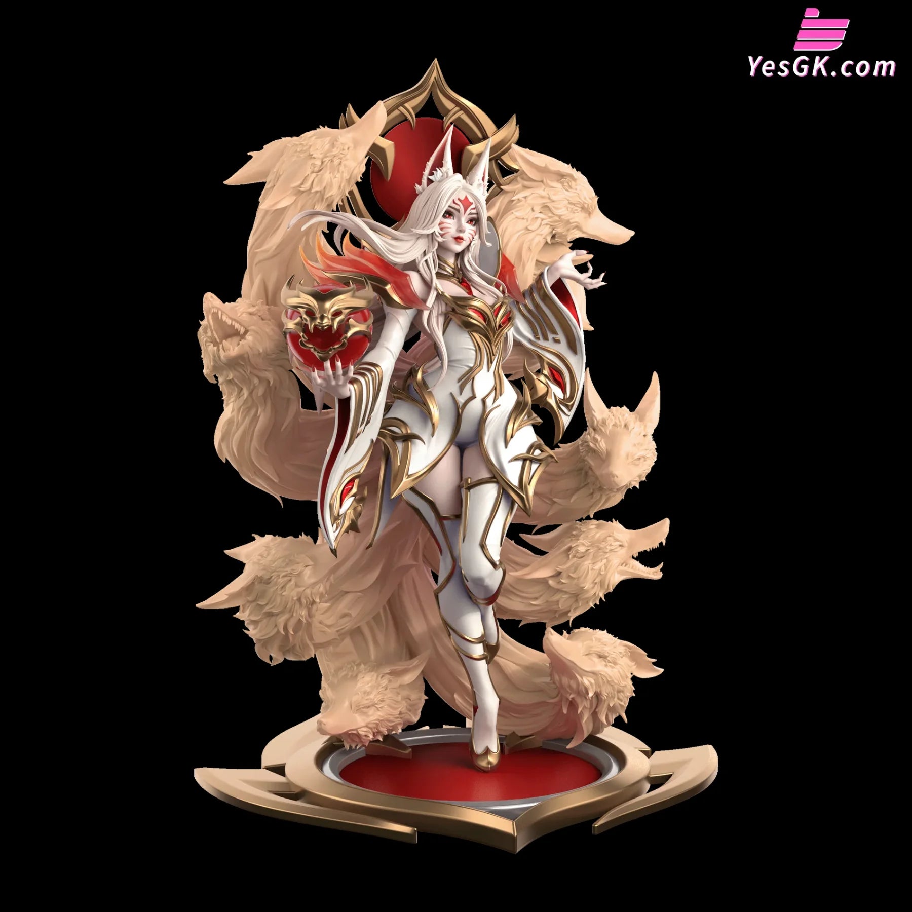League Legends 2024 Immortalized Legend Ahri 1/6 Statue (Licensed