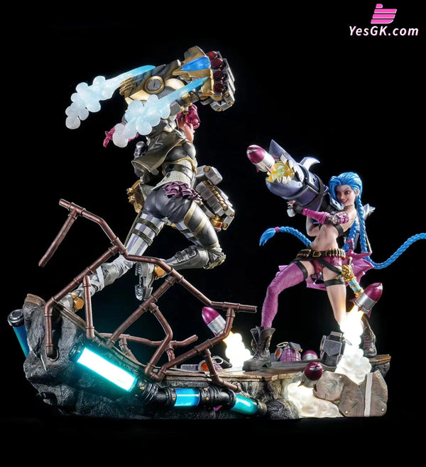 League Of Legends Jinx Vi 16 Scale Statue Bundle Statue - Pure Arts Studio [Pre-Order] Others