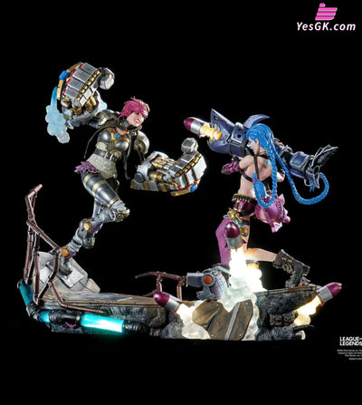 League Of Legends Jinx Vi 16 Scale Statue Bundle Statue - Pure Arts Studio [Pre-Order] Deposit /