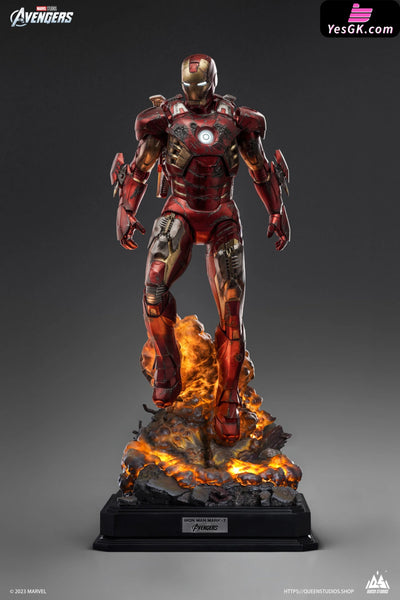 Marvel Iron Man Mark7 Resin Statue - Queen Studio [Pre - Order] Deposit / Battle Damaged Edition