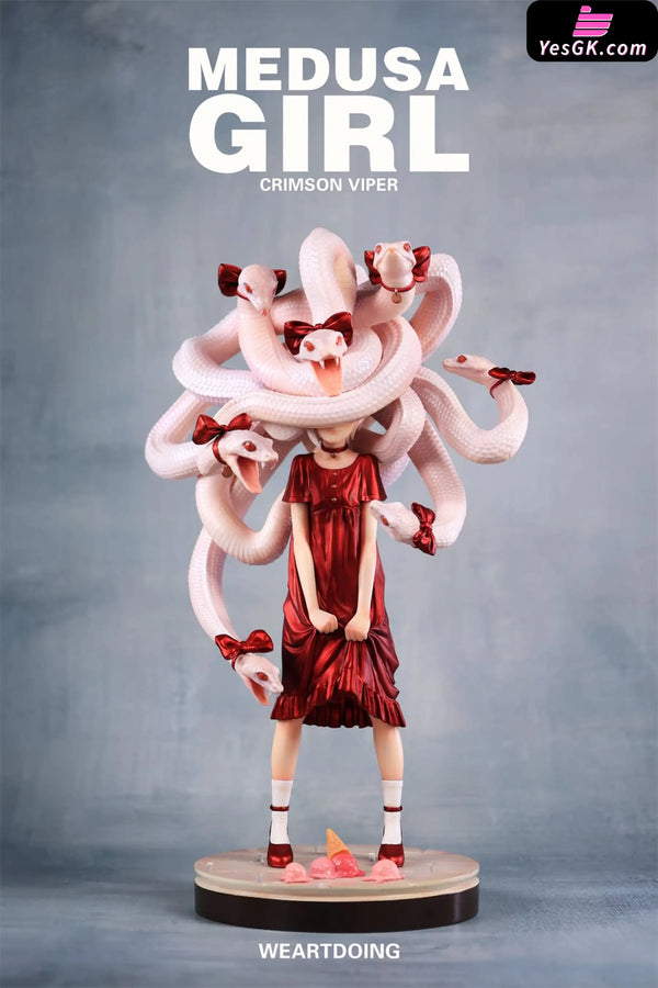 Medusa Girl: Green Viper & Crimson Viper Statue - WeArtDoing Studio