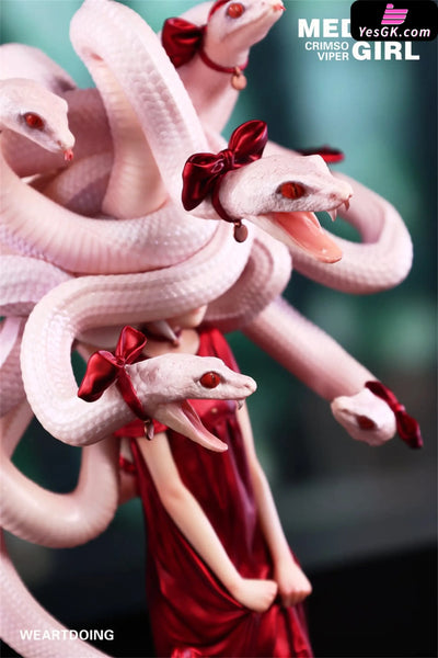 Medusa Girl: Green Viper & Crimson Viper Statue - WeArtDoing Studio