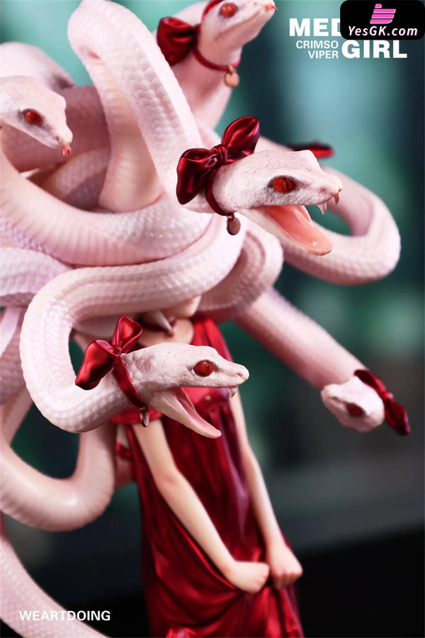 Medusa Girl: Green Viper & Crimson Viper Statue - WeArtDoing Studio