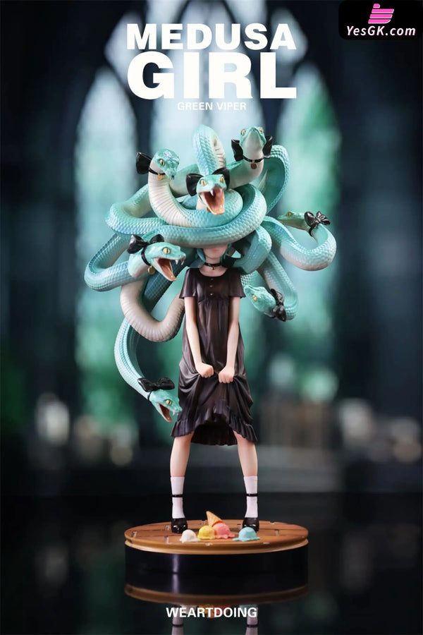 Medusa Girl: Green Viper & Crimson Viper Statue - WeArtDoing Studio