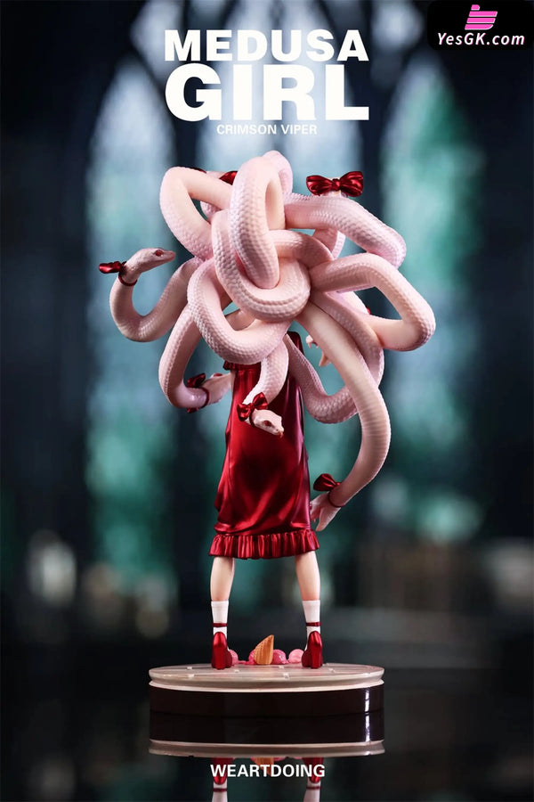 Medusa Girl: Green Viper & Crimson Viper Statue - WeArtDoing Studio
