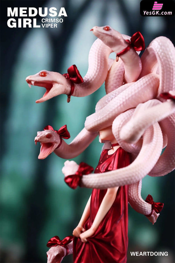 Medusa Girl: Green Viper & Crimson Viper Statue - WeArtDoing Studio