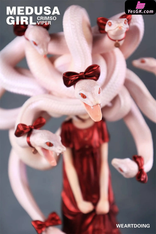 Medusa Girl: Green Viper & Crimson Viper Statue - WeArtDoing Studio