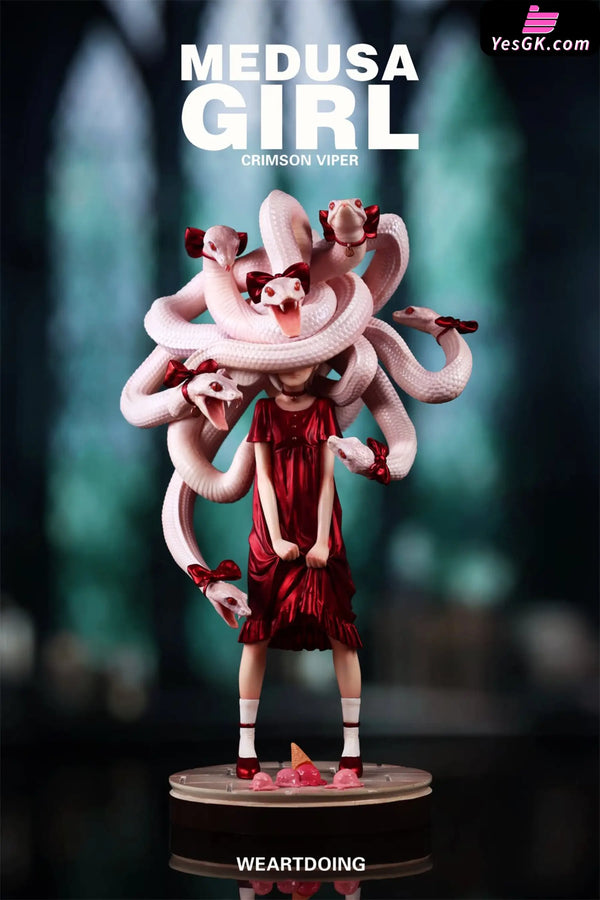 Medusa Girl: Green Viper & Crimson Viper Statue - WeArtDoing Studio
