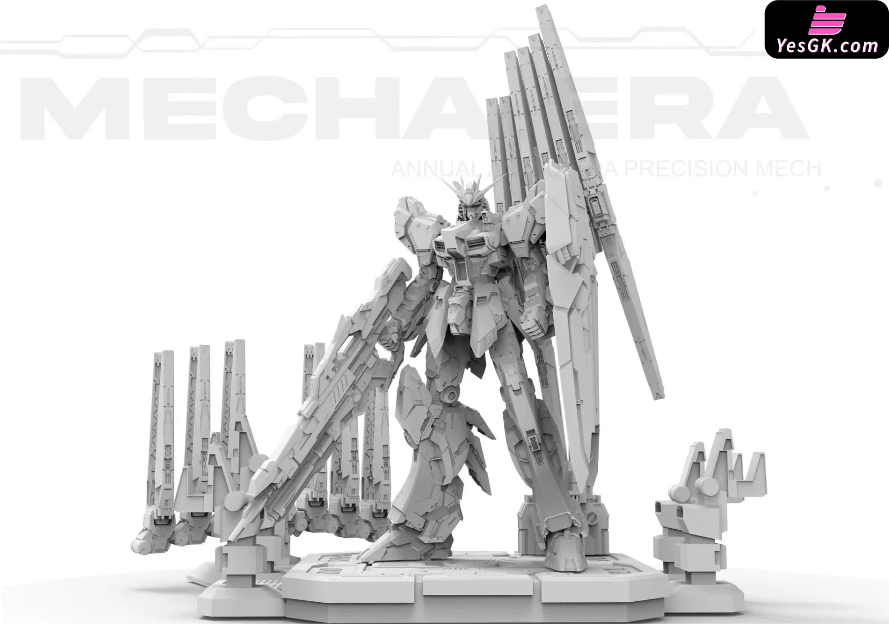 Mobile Suit Gundam Space Warrior Form 093 And Heavy Armor 093-2 Statue - Mecha Era Studio