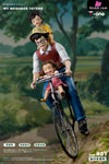 My Neighbor Totoro Hayao Miyazaki Bicycle Series #1 Happy Family Resin Statue - T-One Studio