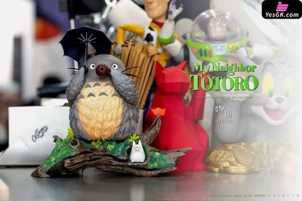 My Neighbor Totoro Hayao Miyazaki Desktop Series 07 Totoro Playing the Flute GK Statue - Wu Yu Studio [In-Stock] - Full