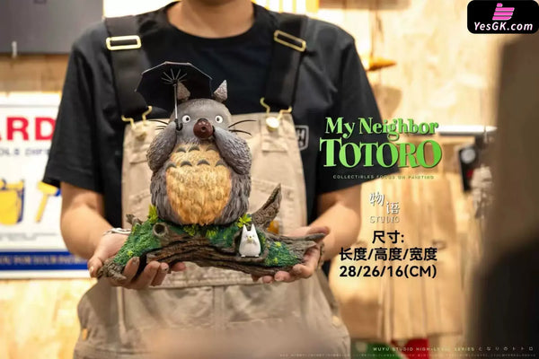 My Neighbor Totoro Hayao Miyazaki Desktop Series 07 Totoro Playing the Flute GK Statue - Wu Yu Studio [In-Stock] - Full