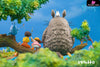 My Neighbor Totoro Miyazaki Hayao Desktop Small Scene Series #5 Fishing Resin Statue - Opm Studio