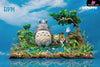 My Neighbor Totoro Miyazaki Hayao Desktop Small Scene Series #5 Fishing Resin Statue - Opm Studio