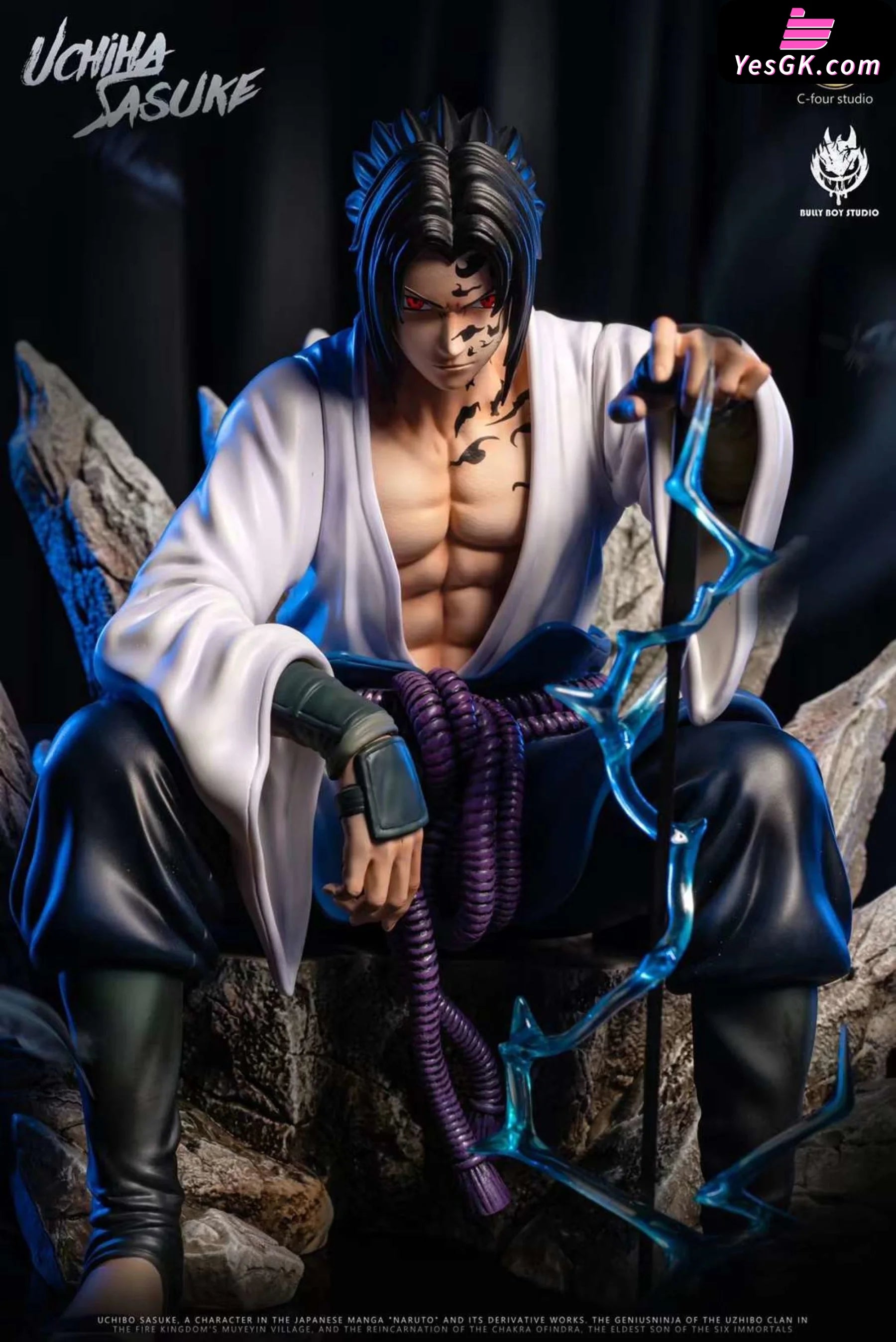 Naruto Seated Uchiha Sasuke Statue BBS Studio & C4 Studio [PreOrder