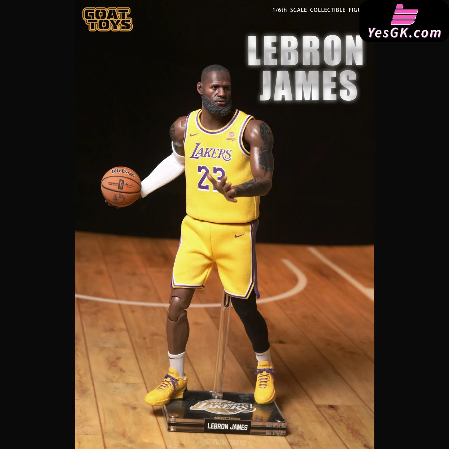 Nba Anniversary Limited Edition 1/6 Lebron James Lal Set Action Figure - Goat Toys Studio