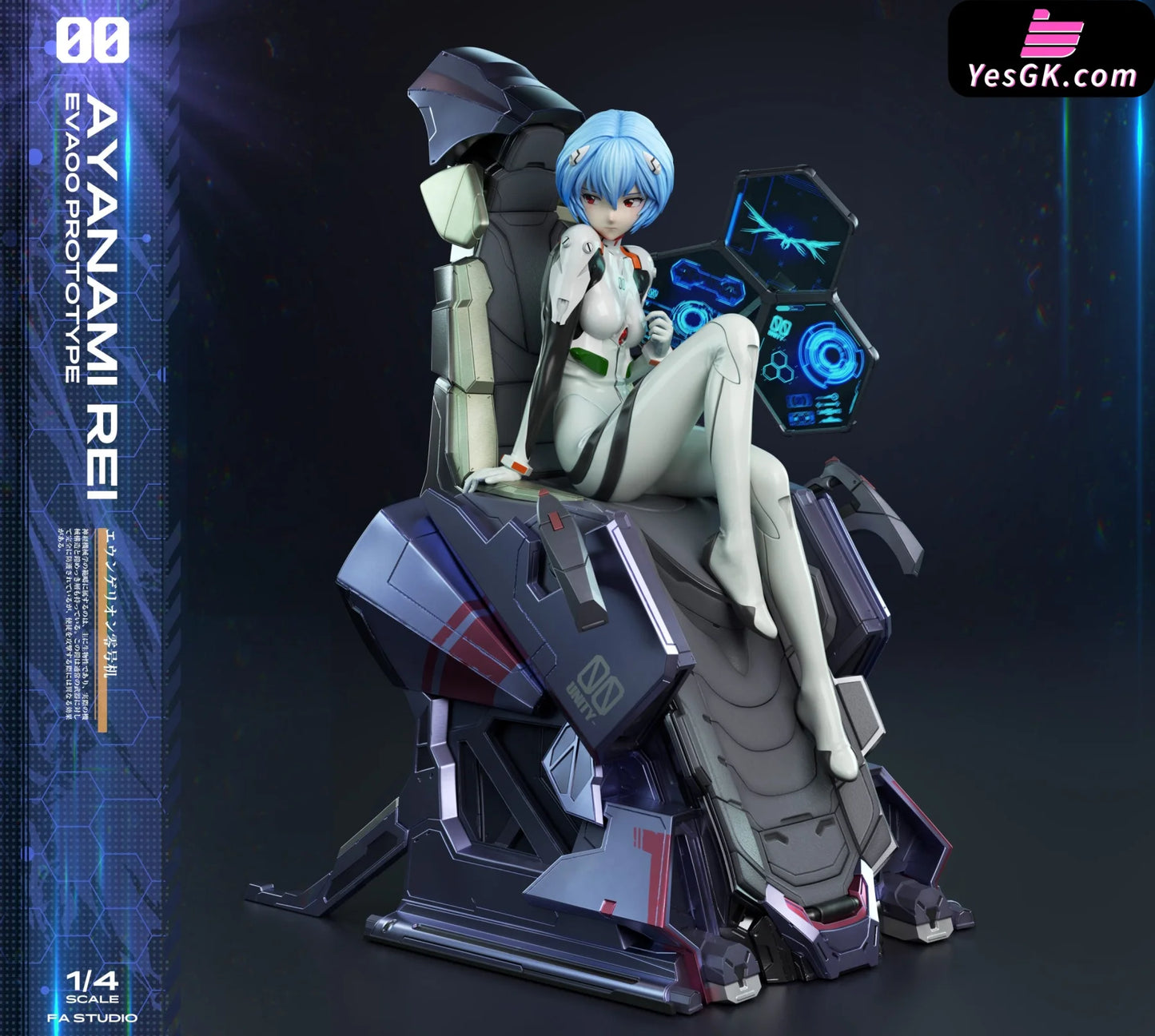 Neon Genesis Eva Ayanami Rei & Evangelion Unit-00 Modified Statue - Fallen Angel Studio [Pre-Order]