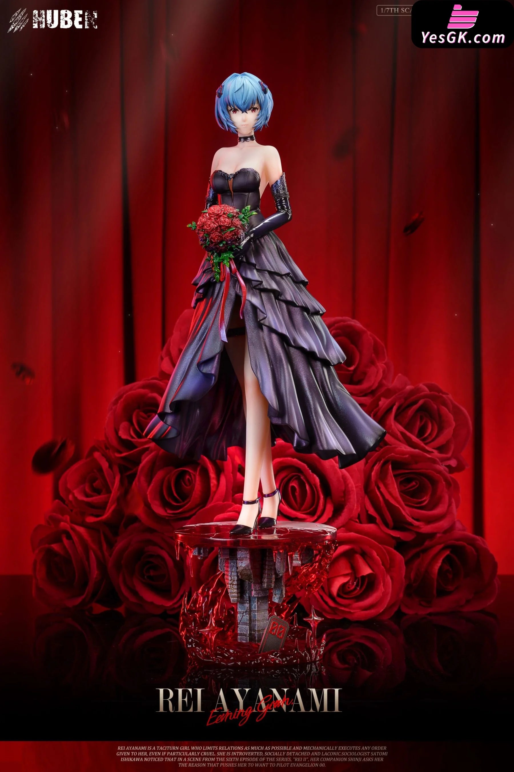 Neon Genesis Evangelion Black Wedding Dress Rei Ayanami Statue - Huben Studio [Pre-Order]